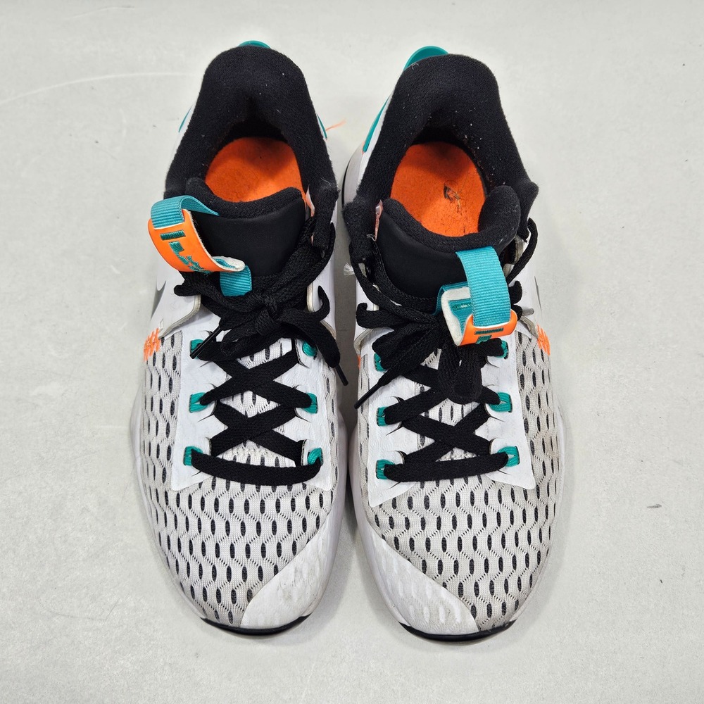 Nike LeBron Witness 5 Mens 7 White Black Orange Teal CQ9380-100 Basketball Shoes - Picture 9 of 15